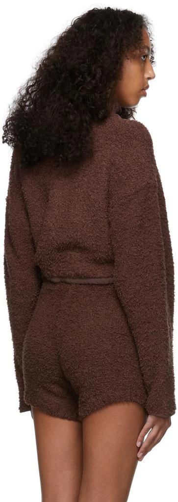 商品SKIMS|Brown Cozy Knit Cropped Sweatshirt,价格¥443,第3张图片详细描述