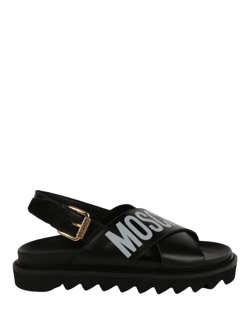 商品Moschino|Criss-Cross Logo Sandals,价格¥1342,第1张图片