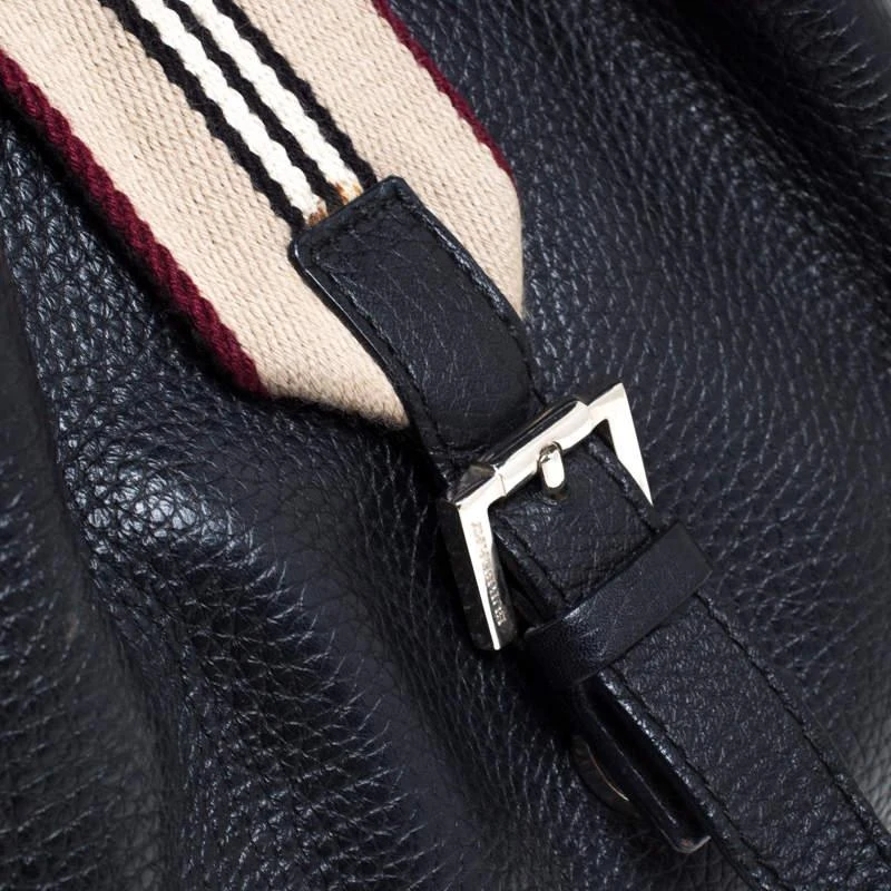 商品[二手商品] Burberry|Burberry Black Leather Buckle Tote,价格¥1653,第5张图片详细描述