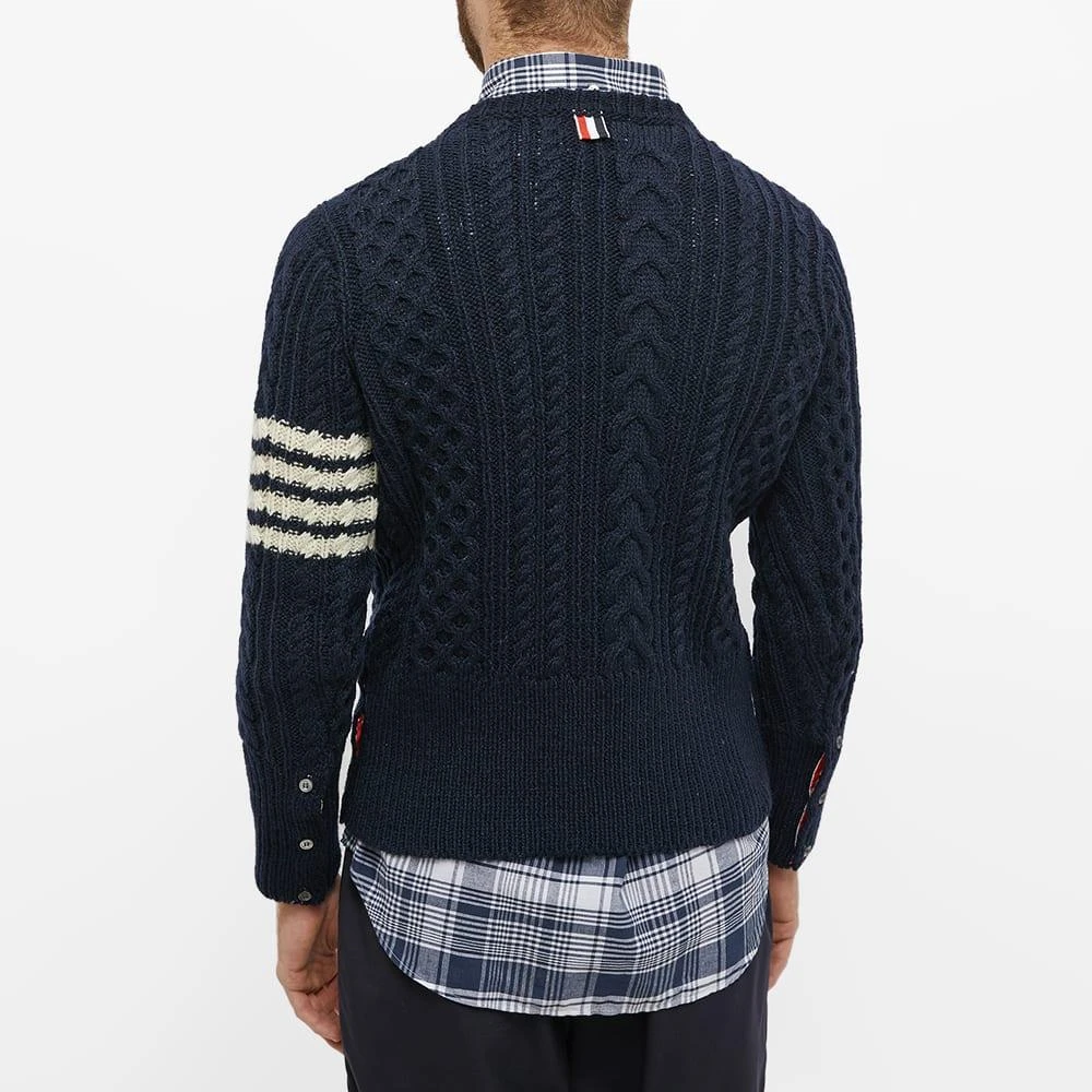商品Thom Browne|Thom Browne 4 Bar Aran Cable Crew Knit,价格¥3527,第3张图片详细描述