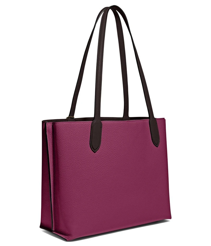 商品Coach|Color-Block Leather with Coated Canvas Signature Interior Willow Tote,价格¥2599,第2张图片详细描述