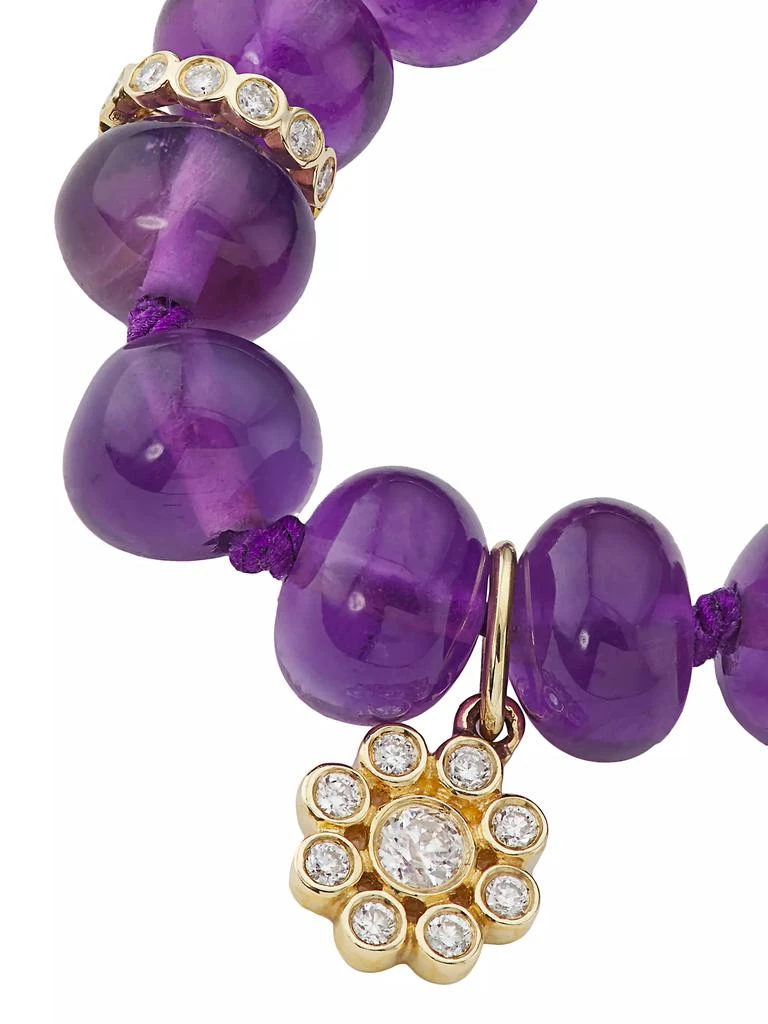 商品Sydney Evan|Daisy Beaded 14K Gold, Diamond & Amethyst Necklace,价格¥46544,第4张图片详细描述
