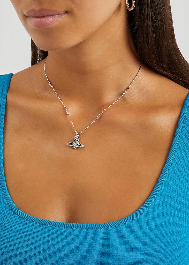 Glenda Bas Relief silver-tone orb necklace商品第2张图片规格展示