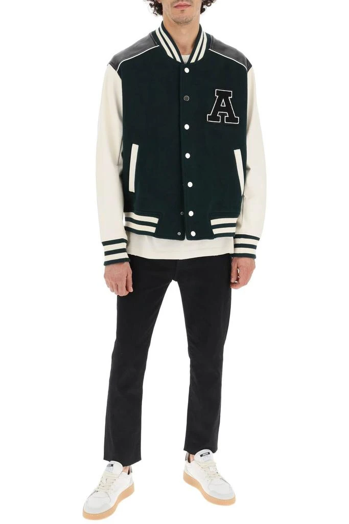 商品Axel Arigato|'IVY' VARSITY BOMBER JACKET WITH FAUX LEATHER SLEEVES,价格¥1756,第2张图片详细描述