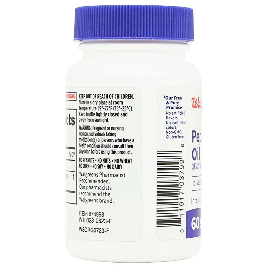 商品Walgreens Free & Pure|Peppermint Oil Supplement Softgels for Digestive Support (60 days),价格¥74,第2张图片详细描述