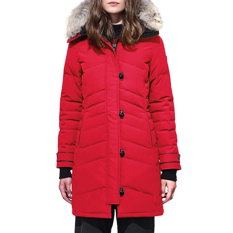 商品[国内直发] Canada Goose|CANADA GOOSE 红色女士羽绒服 2090L-RED,价格¥6447,第1张图片