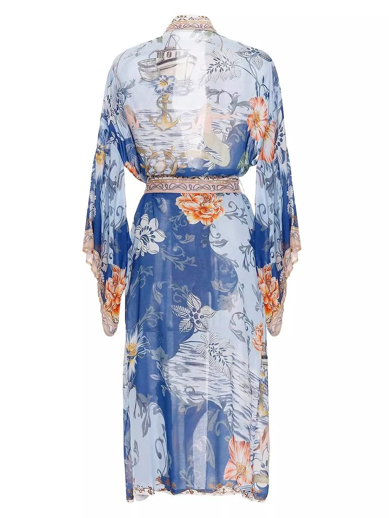 商品Agua Bendita|Debra Kai Floral Chiffon Robe,价格¥840,第3张图片详细描述