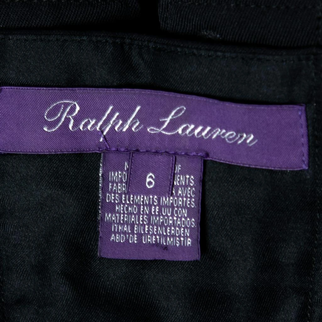 商品[二手商品] Ralph Lauren|Ralph Lauren Purple Label Navy Blue Wool Button Embellished Wide Leg Trouser M,价格¥962,第4张图片详细描述