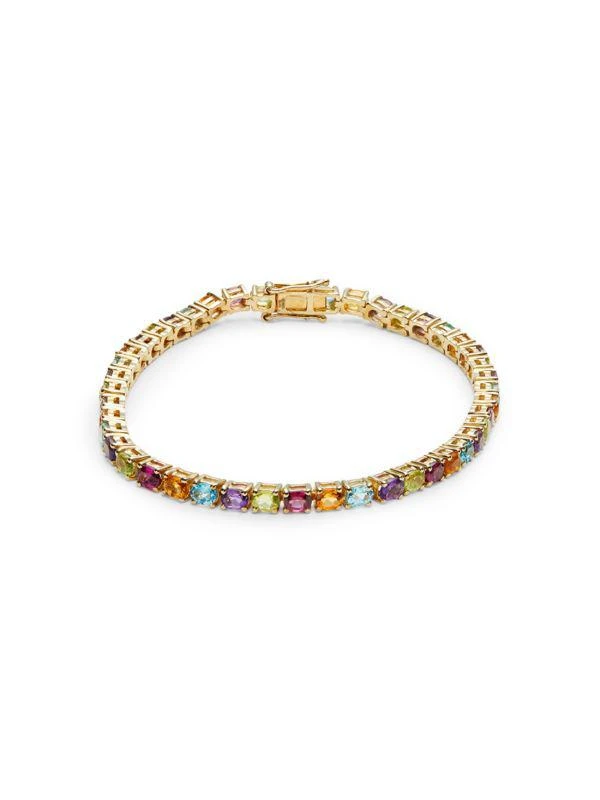 商品Effy|Goldplated Sterling Silver & Multi Stone Tennis Bracelet,价格¥1735,第1张图片