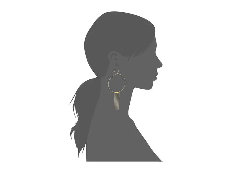 商品Vanessa Mooney|The Beat Generation Fringe Hoops Earrings,价格¥213,第2张图片详细描述