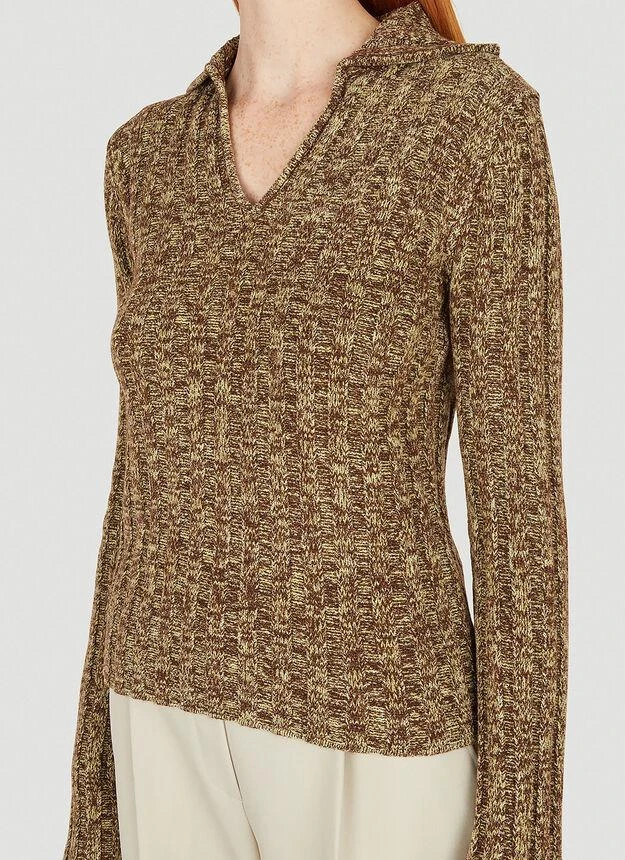 商品Acne Studios|Polo Collar Sweater in Brown,价格¥2034,第5张图片详细描述