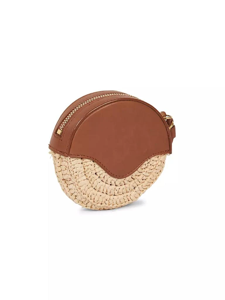 商品Yves Saint Laurent|Logo Raffia-Leather Coin Pouch-On-Strap,价格¥4378,第5张图片详细描述