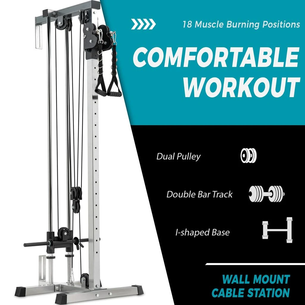 商品Streamdale Furniture|Streamdale Lat Pulldown Machine Home Gym Fitness Silver,价格¥2873,第3张图片详细描述