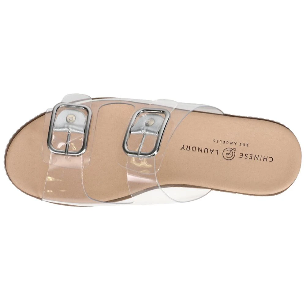 商品Chinese Laundry|Surfs Up Clear Platform Slide Sandals,价格¥601,第4张图片详细描述