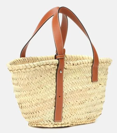 商品Loewe|Small leather-trimmed basket tote,价格¥4001,第4张图片详细描述