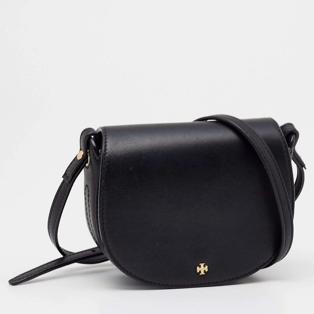 商品[二手商品] Tory Burch|Tory Burch Black Leather Emerson Mini Saddle Crossbody Bag,价格¥928,第3张图片详细描述