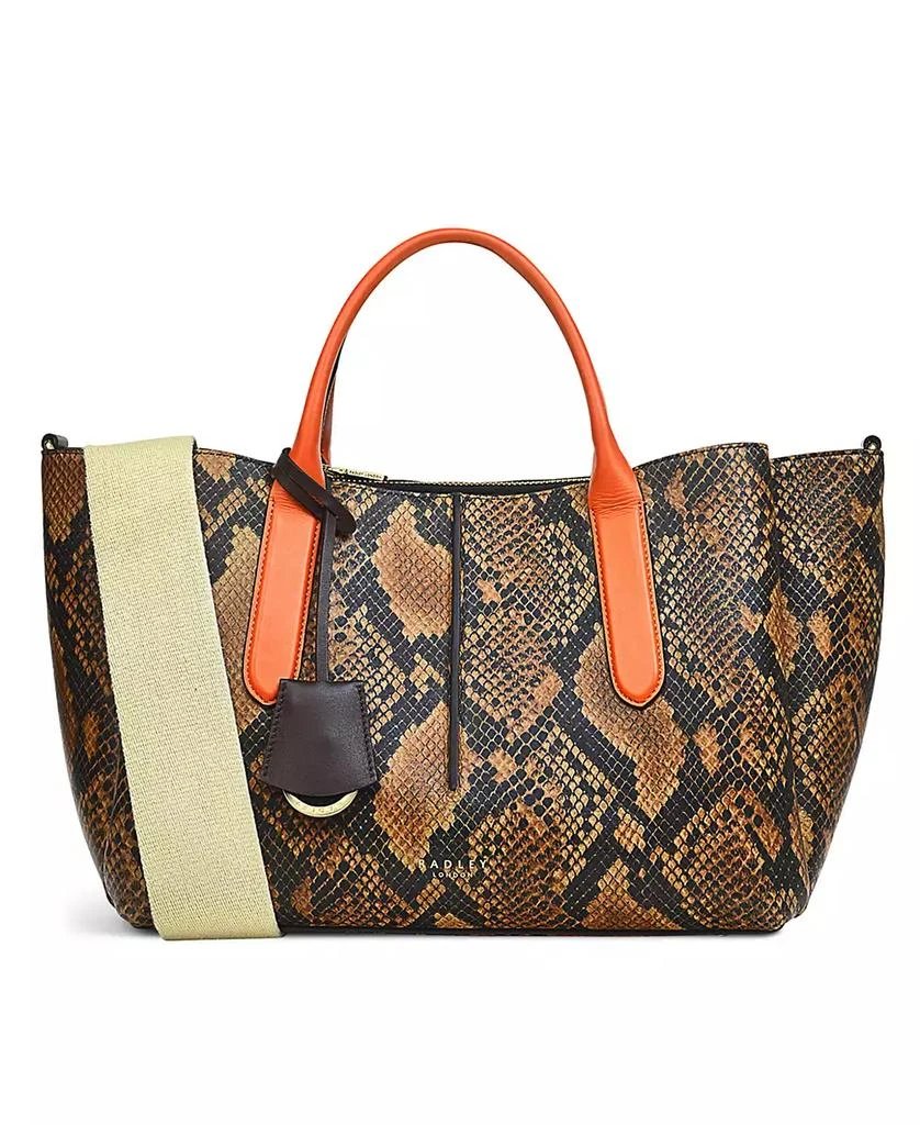 商品Radley|Hillgate Place Faux Snake Medium Open Top Satchel,价格¥2228,第1张图片