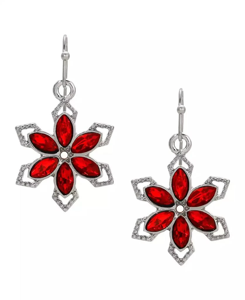 商品2028|Crystal Flower Drop Earrings,价格¥180,第4张图片详细描述