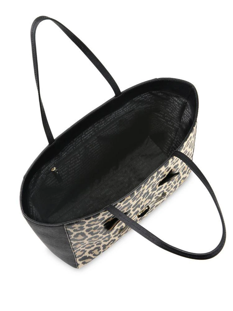 商品Kate Spade|Run Wild Leopard Hallie Tote,价格¥896,第3张图片详细描述