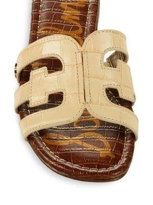 商品Sam Edelman|Bay Croc-Embossed Leather Slides,价格¥111,第5张图片详细描述