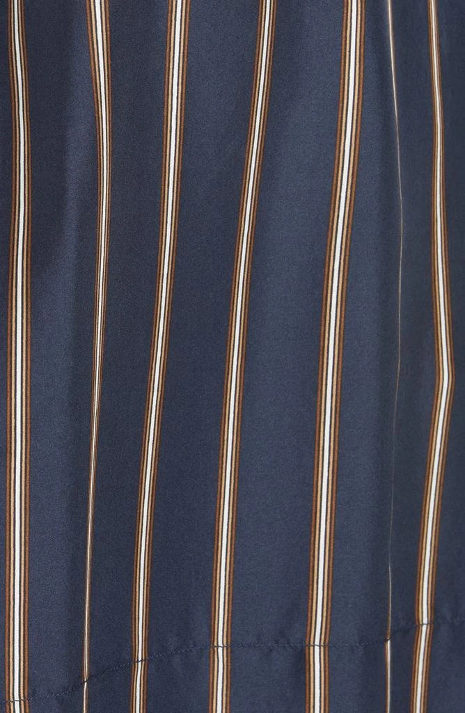 Silky Stripe Panel Tie Waist Midi Dress 商品