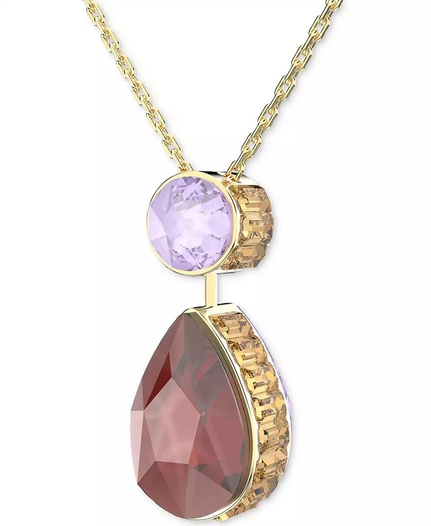 商品Swarovski|Gold-Tone Color Crystal 14-7/8" Reversible Pendant Necklace,价格¥878,第4张图片详细描述