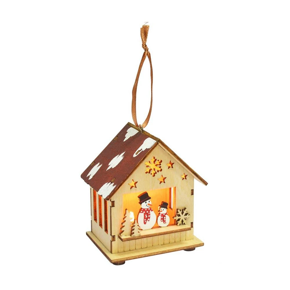 商品Jeco|Wooden Christmas Scene LED Hanging Ornament,价格¥150,第2张图片详细描述