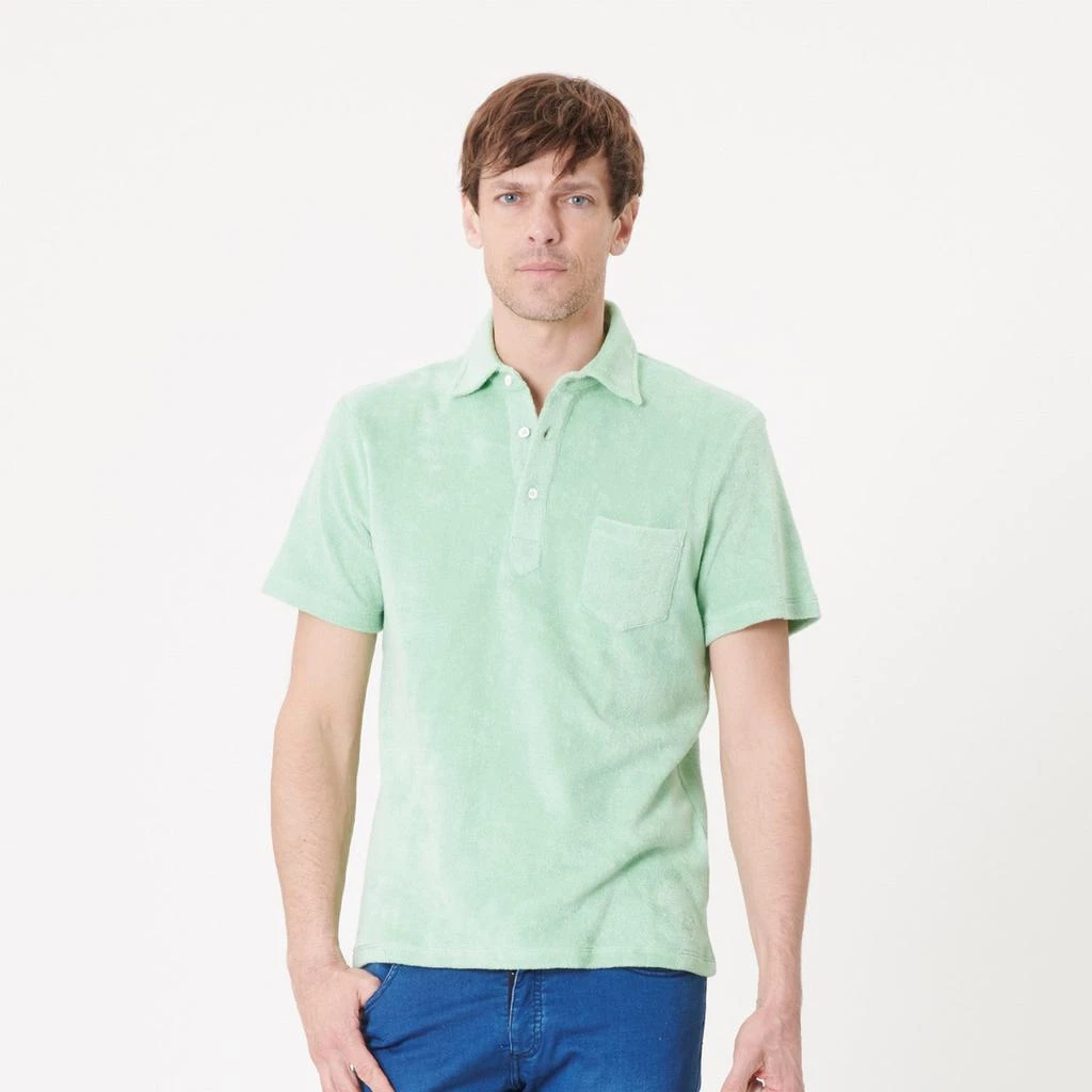 商品预计3周后发货 Les Garçons Faciles|Polo Arno - Almond Green,价格¥402,第1张图片