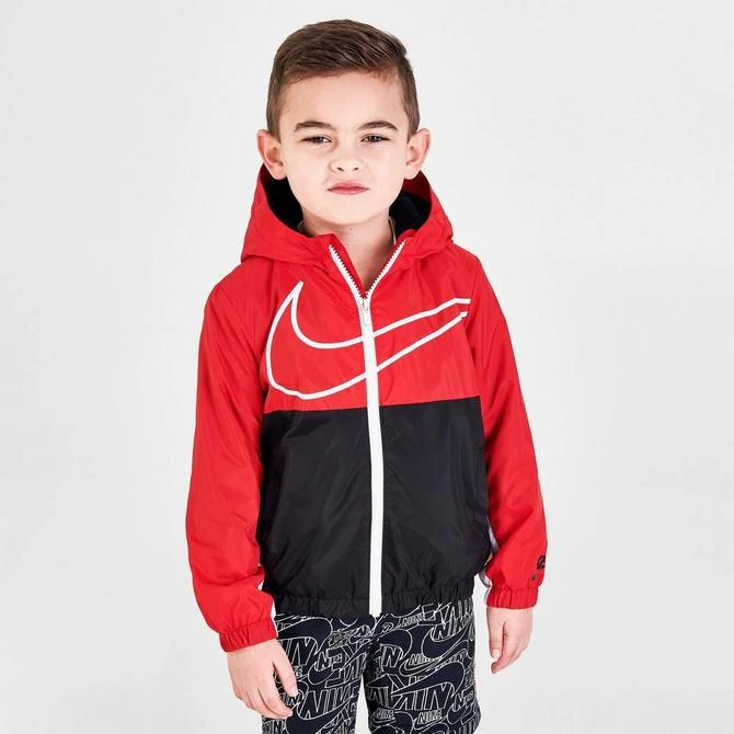 商品NIKE|Boys' Toddler Nike Sportswear Swoosh Fleece Lined Jacket,价格¥337,第3张图片详细描述