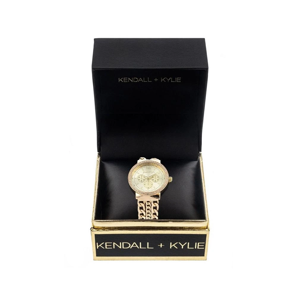商品KENDALL & KYLIE|Women's Triple Link Gold Tone Stainless Steel Strap Analog Watch,价格¥113,第2张图片详细描述