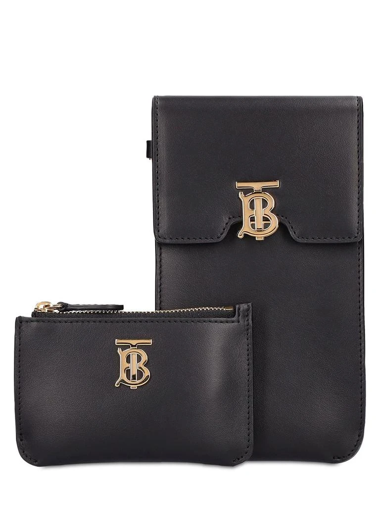 商品Burberry|Tb Logo Grain Leather Shoulder Bag,价格¥8035,第1张图片