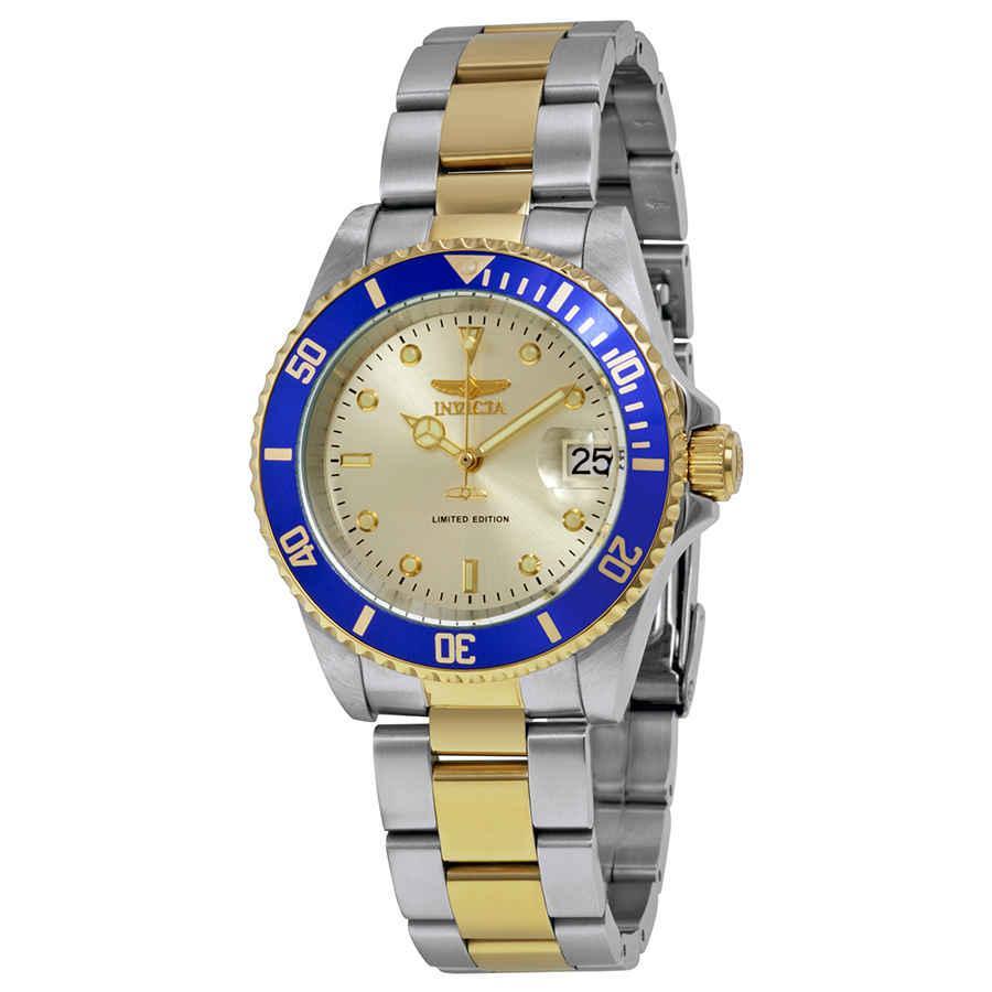 商品Invicta|Invicta Pro Diver Champagne Dial Two-tone Mens Watch ILE8928OBA,价格¥632,第1张图片