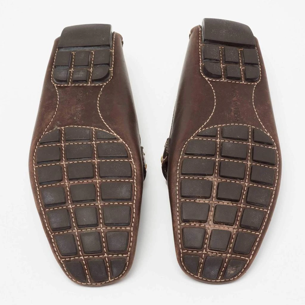 Louis Vuitton Dark Brown Leather Monte Carlo Slip On Loafers Size 41 商品
