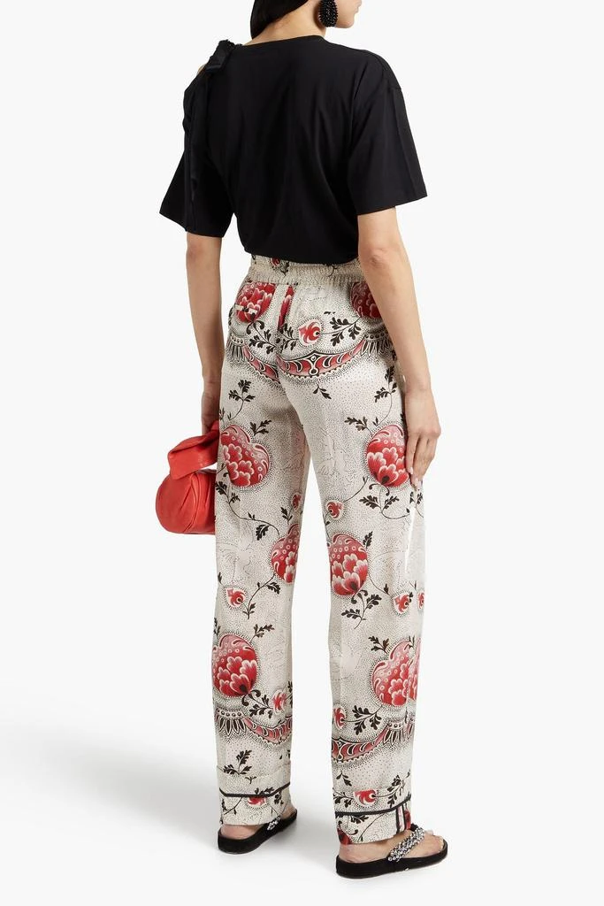商品RED Valentino|Floral-print silk crepe de chine straight-leg pants,价格¥1455,第1张图片