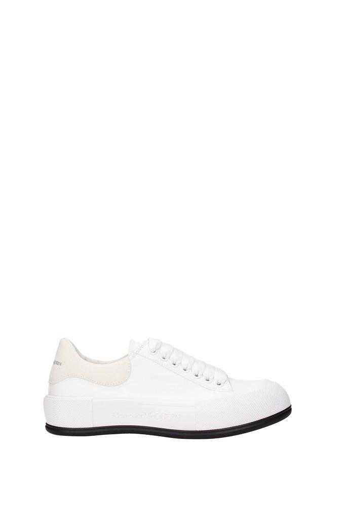 商品Alexander McQueen|Sneakers deck plimsoll Fabric White Beige,价格¥2254,第1张图片