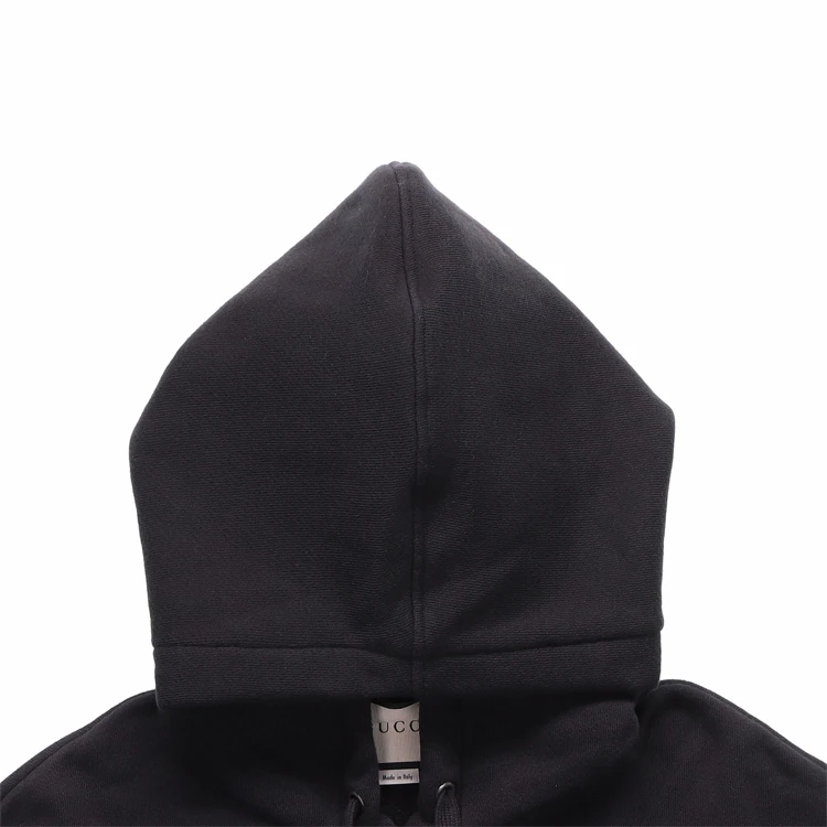 商品[国内直发] Gucci|古驰 Logo图案连帽拉链夹克外套 男款 黑色,价格¥6099,第7张图片详细描述