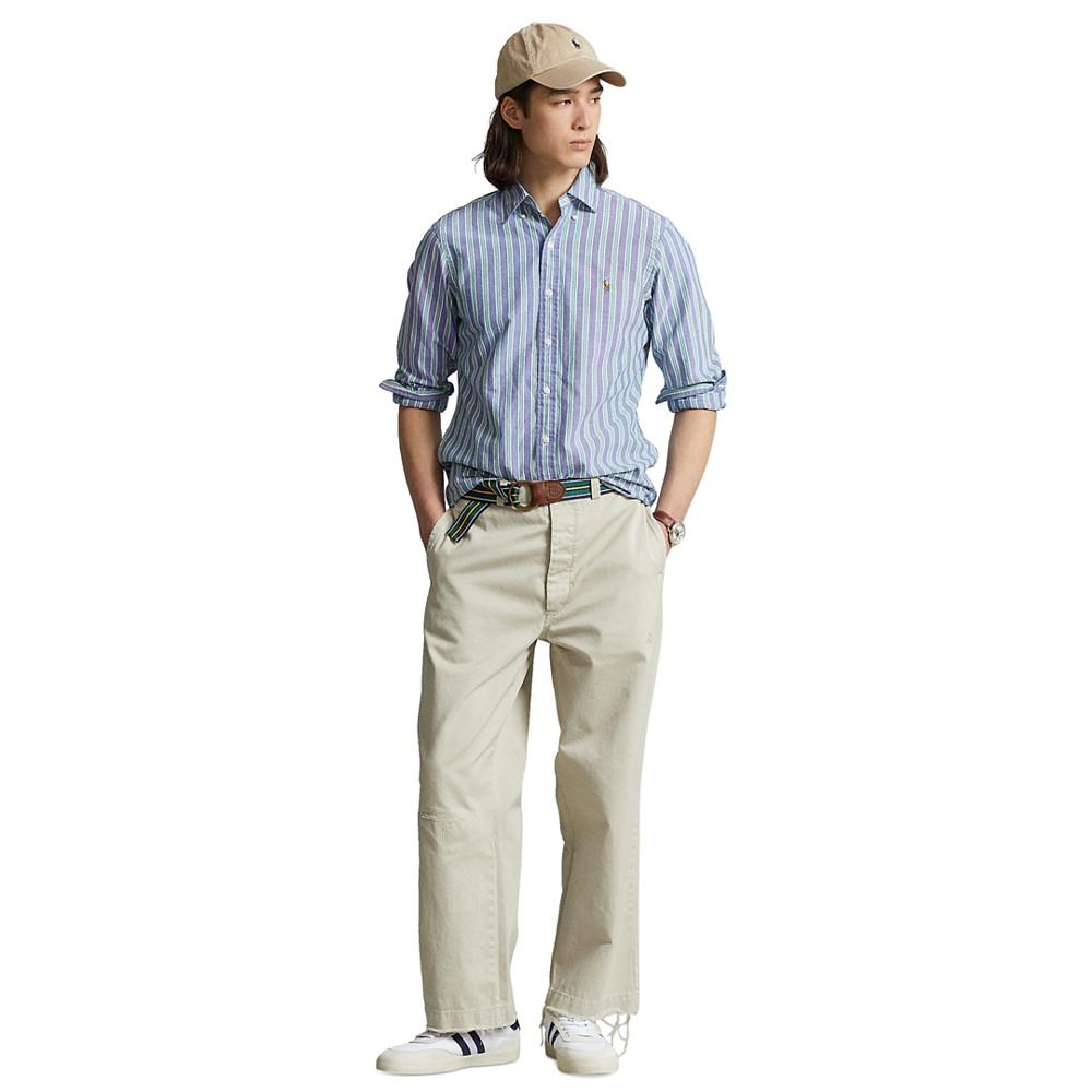 Men's Classic-Fit Striped Oxford Shirt商品第4张图片规格展示