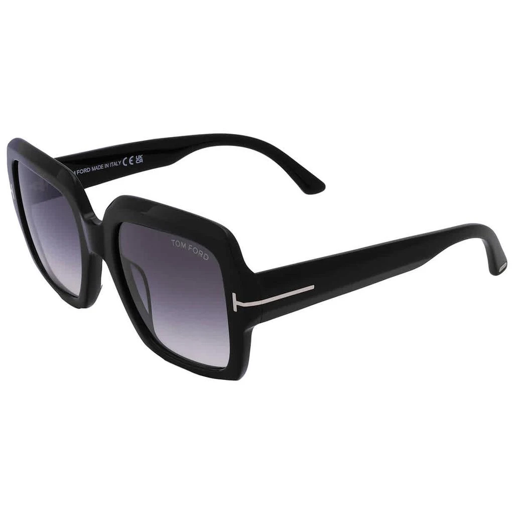 商品Tom Ford|Kaya Smoke Gradient Square Ladies Sunglasses FT1082 01B 54,价格¥1312,第3张图片详细描述