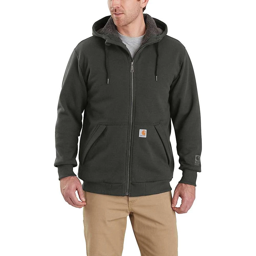 商品Carhartt|Carhartt Men's Rain Defender Relaxed Fit Midweight Sherpa-Lined Full-Zip Hooded Sweatshirt,价格¥618,第2张图片详细描述