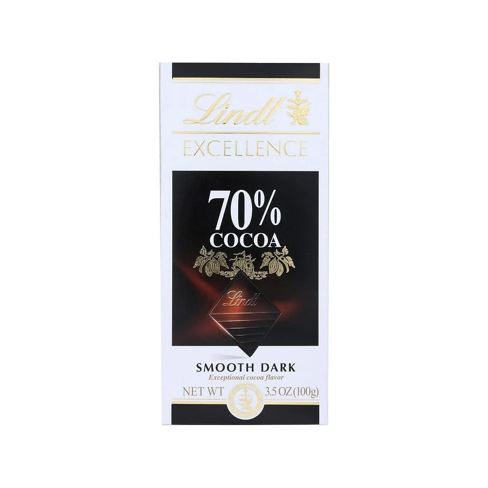 商品LINDT|Chocolate Bar - Dark Chocolate - 70 Percent Cocoa - Smooth - 3.5 oz Bars - Case of 12,价格¥581,第1张图片