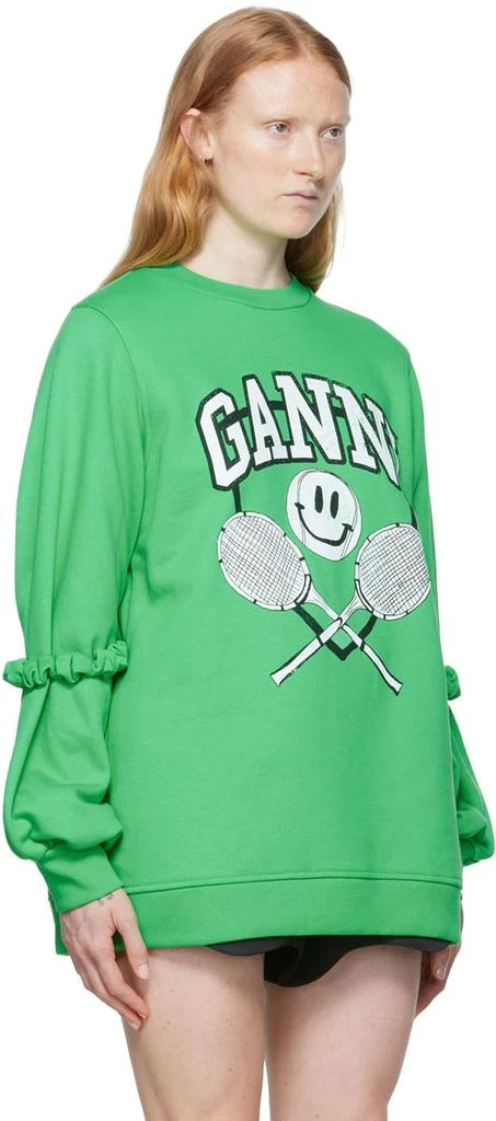 商品Ganni|SSENSE Exclusive Green Sweatshirt,价格¥677,第2张图片详细描述