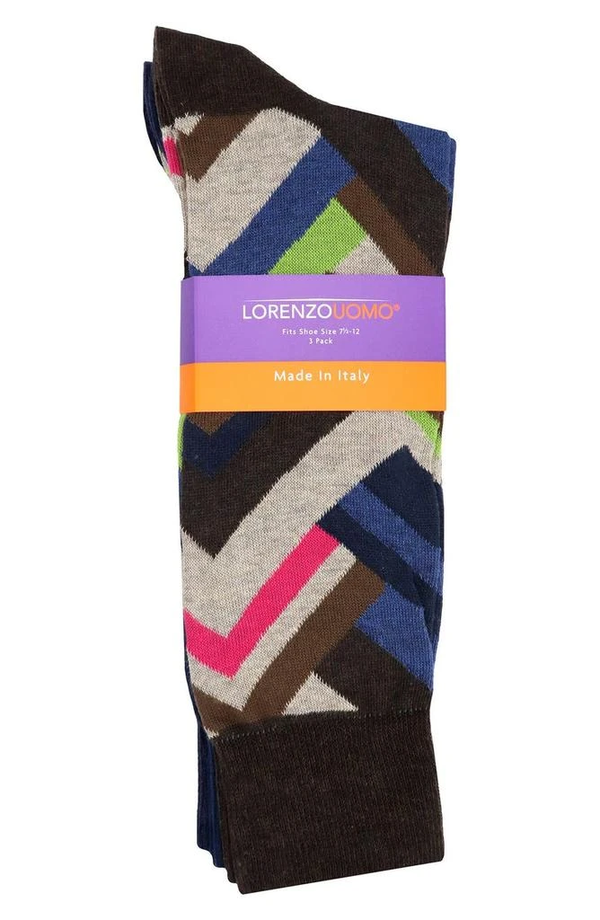 商品Lorenzo Uomo|Dress Crew Socks - Pack of 3,价格¥151,第2张图片详细描述