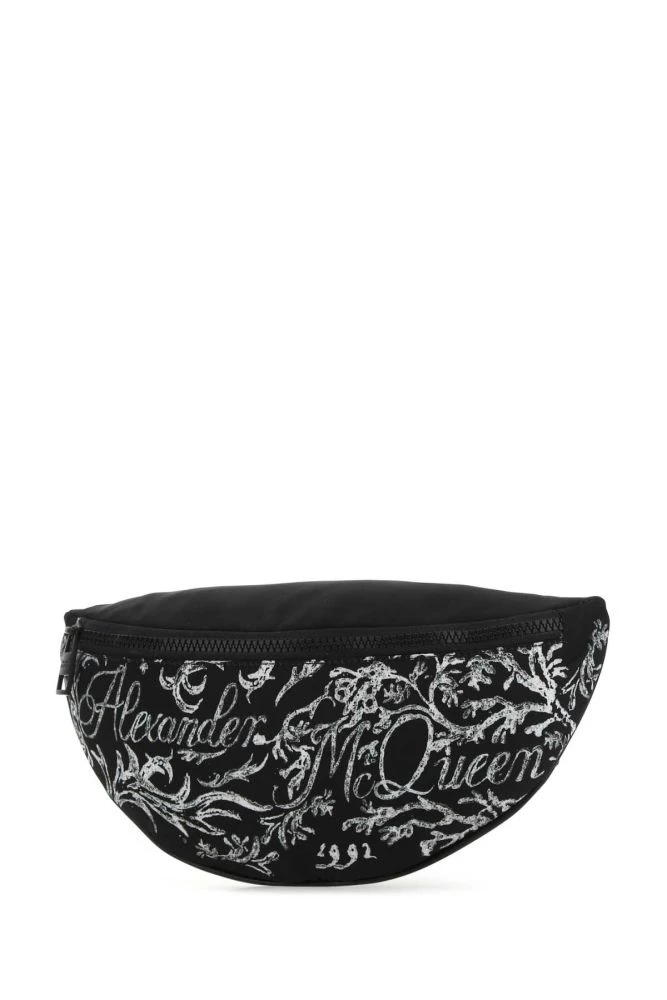 商品【商品预售7天】 Alexander McQueen|Alexander McQueen 男士腰包 6916801AAFU1095 黑色,价格¥4212,第5张图片详细描述