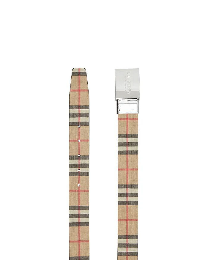 商品Burberry|Men's Vintage Check Reversible Plaque Buckle Belt,价格¥2881,第4张图片详细描述