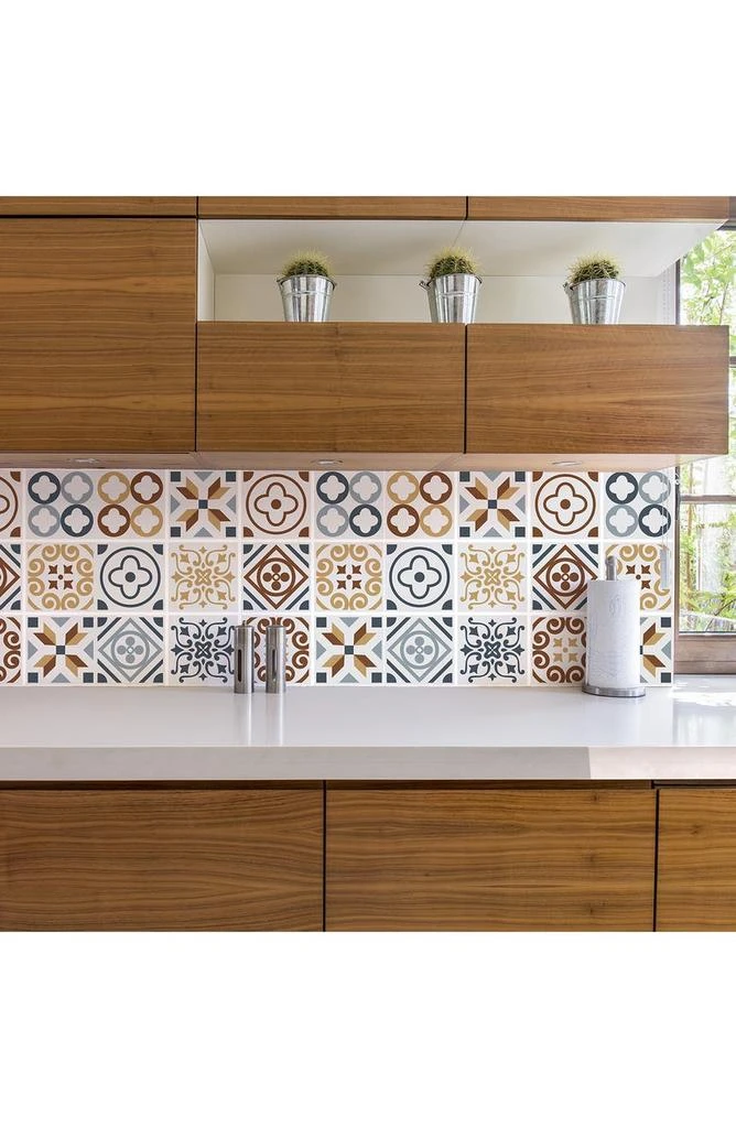 商品WALPLUS|Azulejo 96-Piece Tile Sticker Set,价格¥290,第2张图片详细描述