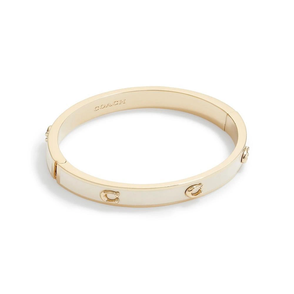 商品Coach|Signature Hinged Bangle Bracelet,价格¥713,第1张图片