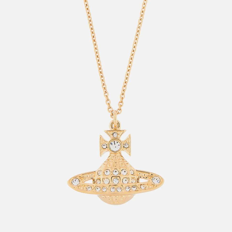 商品Vivienne Westwood|Vivienne Westwood Women's Minnie Bas Relief Pendant - Gold Crystal,价格¥977,第1张图片