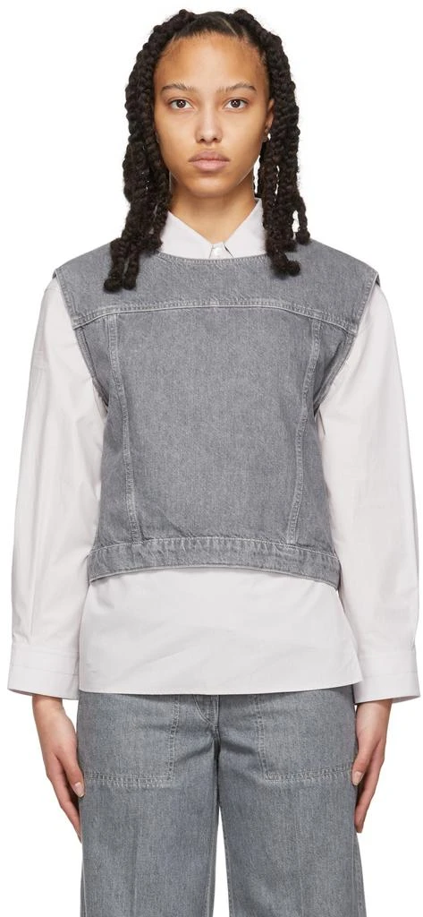 商品Lemaire|Grey Chasuble Blouse,价格¥596,第1张图片