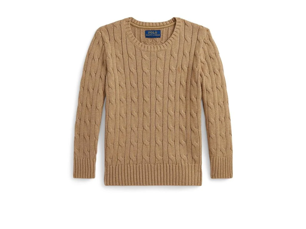 商品Ralph Lauren|Cable-Knit Cotton Sweater (Toddler/Little Kid),价格¥472,第1张图片详细描述