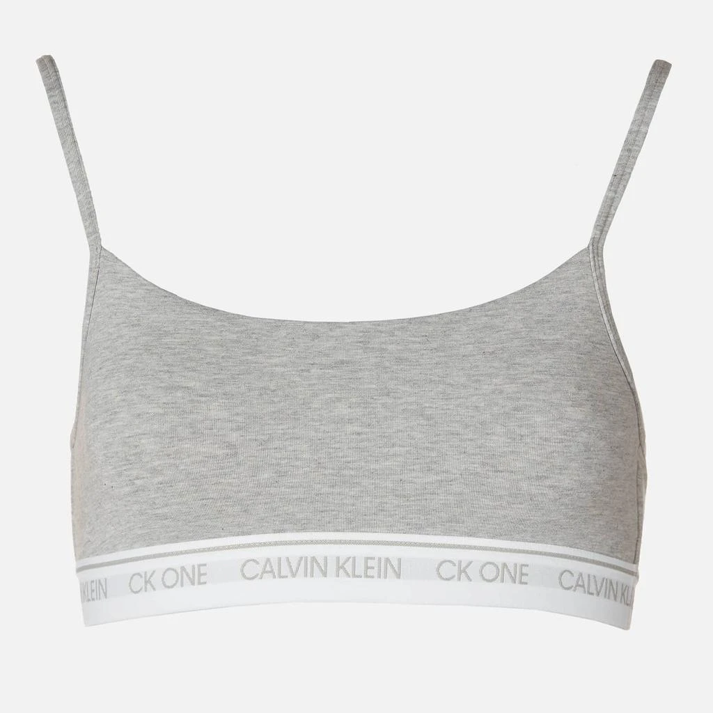 商品Calvin Klein|Calvin Klein Women's Unlined Bralette - Grey Heather,价格¥201,第1张图片